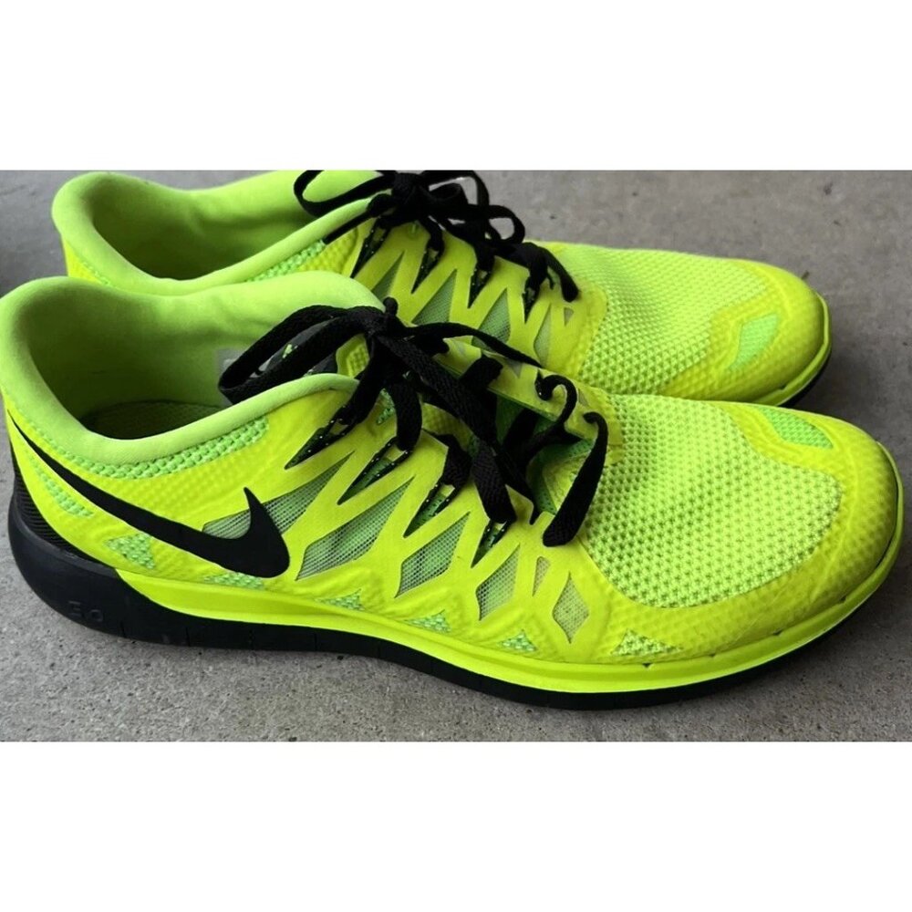 Nike Free 5.0 Running  mens sz 13 like Neon green black